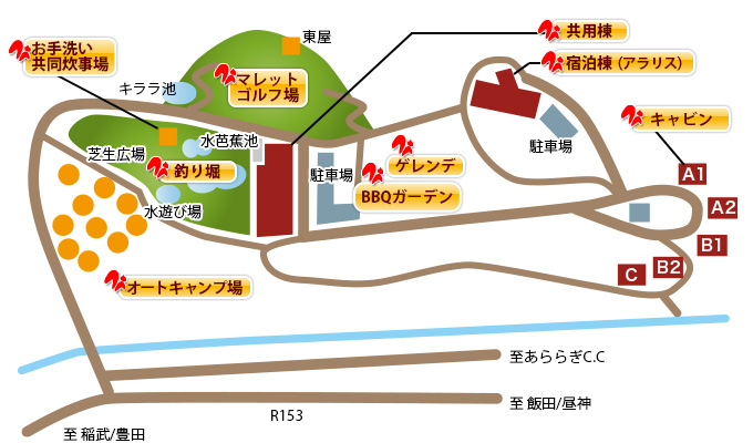 あららぎ自然村全体図